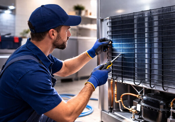 Clean Commercial Fridge Condenser Coils